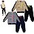 Kit2 Conjuntos Moletom Infantil Masculino - Blusa Calça Flanelado com Capuz Ziper Punhos - Imagem 12