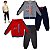 Kit2 Conjuntos Moletom Infantil Masculino - Blusa Calça Flanelado com Capuz Ziper Punhos - Imagem 11