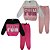 kit 2 Conjuntos Moletom Juvenil Feminino Blusa e Calça Flanelado, Tamanho 10 ao 16 - Imagem 3