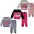 kit 2 Conjuntos Moletom Juvenil Feminino Blusa e Calça Flanelado, Tamanho 10 ao 16 - Imagem 9