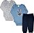 Kit 3 peças Roupa Bebê Body e Mijão, menino e menina, Tamanho P ao GG - Imagem 7