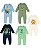 Kit 2 Macacão Bebê Longo Menino Menina Tamanhos P ao GG - Imagem 7