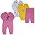 Kit 4 peças Roupa Bebê Body, Macacão, Mijão Menino e Menina Tamanhos P M G e GG - Imagem 5
