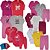 Kit 17 peças - Body Bebê com extensor, Macacão, Mijão, Menino e Menina Suedine algodão P ao GG - Imagem 2