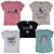 Kit 2 Blusinhas Feminina Básica Baby Look Cotton Verão Tam 4 ao 14 - Imagem 1