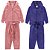 Kit 2 Conjuntos Infantil Feminino Blusa e Calça Plush capuz ziper aplique coração - Tamanhos 01 ao 12 - Imagem 2