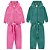 Kit 2 Conjuntos Infantil Feminino Blusa e Calça Plush capuz ziper aplique coração - Tamanhos 01 ao 12 - Imagem 1