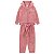 Kit 2 Conjuntos Infantil Feminino Blusa e Calça Plush capuz ziper aplique coração - Tamanhos 01 ao 12 - Imagem 5