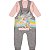 kit Roupa Bebê 4 peças Jardineira e Body Manga Longa Menino Menina - Imagem 8