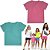 Kit 2 Blusinhas Babylook Básica Verão Menina Algodão + Cotton 4 ao 14 - Imagem 1
