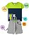 Conjuntos Infantil Verão Menino Camiseta Bermuda Moletinho - Imagem 2