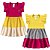 Kit 2 Vestido Infantil Verão Menina Modelo 3 Marias Rodado Babado Colorido Algodão + Cotton - Imagem 3
