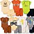 kit 6 peças Roupa Bebê Body e Shorts com Punhos, Menino e Menina em Algodão com Elstano - Imagem 8