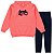 Kit 2 Conjuntos Moletom Infantil Feminino Blusa Calça Flanelado c/ capuz Bolso Canguru Punhos Roupa menina inverno 04-08 - Imagem 5