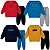 Kit 2 Conjuntos Moletom Infantil Masculino Blusa Calça Flanelado c/ capuz Bolso Canguru Punhos Tamanho 04-08 - Imagem 7