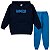 Kit 2 Conjuntos Moletom Infantil Masculino Blusa Calça Flanelado c/ capuz Bolso Canguru Punhos Tamanho 04-08 - Imagem 3