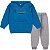 Kit 2 Conjuntos Moletom Infantil Masculino Blusa Calça Flanelado c/ capuz Bolso Canguru Punhos Tamanho 04-08 - Imagem 5