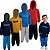 Kit 2 Conjuntos Moletom Infantil Masculino Blusa Calça Flanelado c/ capuz Bolso Canguru Punhos Tamanho 04-08 - Imagem 9