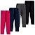 Kit 2 Calças Legging Térmica Suplex Flanelada Infantil Juvenil Menina Tamanho 04 ao 16 - Imagem 1