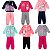 Kit 2 Conjuntos Moletom Infantil Feminino Blusa e Calça Flanelado, c/ Capuz Ziper Punhos - Tamanhos 01 ao 03 - Imagem 10