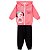 Kit 2 Conjuntos Moletom Infantil Feminino Blusa e Calça Flanelado, c/ Capuz Ziper Punhos - Tamanhos 01 ao 03 - Imagem 9