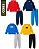 Kit 2 Conjuntos Moletom Infantil Juvenil Masculino Calça e Blusa Flanelados c/ Capuz Bolso Canguru Tam 10 ao 14 - Imagem 2