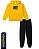Kit 2 Conjuntos Moletom Infantil Juvenil Masculino Calça e Blusa Flanelados c/ Capuz Bolso Canguru Tam 10 ao 14 - Imagem 5