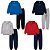 Kit 2 Conjuntos Moletom Infantil Juvenil Masculino Calça e Blusa Flanelados c/ Capuz Bolso Canguru Tam 10 ao 14 - Imagem 9