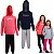 Kit 2 Conjuntos Moletom Infantil Juvenil Feminino Calça e Blusa Flanelados c/ Capuz Bolso Canguru Tam 10 ao 14 - Imagem 1