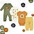 Kit 4 peças, Body  bebê Longo e Curto Macacão , Menino e Menina, Suedine algodão P-GG - Imagem 4