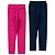 Kit com 2 Calça Leggings, de  Cotton, Infantil  e Juvenil Tamanhos 4 ao 16 , Cores básicas e Lisas - Imagem 1