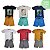 Kit 2 Conjuntos Verão Infantil Juvenil Masculino Camiseta reforço na gola Bermuda Moletinho cadarço Roupa Menino 04 - 16 - Imagem 12