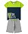 Kit 2 Conjuntos Verão Infantil Juvenil Masculino Camiseta reforço na gola Bermuda Moletinho cadarço Roupa Menino 04 - 16 - Imagem 10