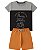Kit 2 Conjuntos Verão Infantil Juvenil Masculino Camiseta reforço na gola Bermuda Moletinho cadarço Roupa Menino 04 - 16 - Imagem 11