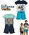 Kit 2 Conjuntos Verão Infantil Juvenil Masculino Camiseta reforço na gola Bermuda Moletinho cadarço Roupa Menino 04 - 16 - Imagem 2