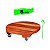 Kit 4 unidades Suporte Vaso Plantas 30cm Roda Rodizio Giratorio Gel Silicone Redondo - Imagem 3