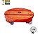 Suporte Para Vaso 25cm Redondo Madeira Tratada Roda Gel - Imagem 1