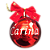 Bola de Natal 6cm Vermelha com Laço Aveludado Personalizada - Imagem 2
