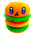 Apontador de Lápis Kawaii Hambúrguer - Imagem 1