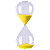 Ampulheta de Vidro Vintage 15 Minutos Amarelo - Imagem 1