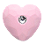 Borracha Coração com Pedrinha Brilhante Rosa - Imagem 1