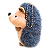 Chaveiro Ouriço de Pelúcia Cinza - Imagem 2