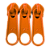 Cursor Para Zíper Nº5 com 3 Unidades Cor Laranja - Imagem 1
