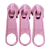 Cursor Para Zíper Nº5 com 3 Unidades Cor Rosa Bebê - Imagem 1