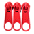 Cursor Para Zíper Nº5 com 3 Unidades Cor Vermelho - Imagem 1