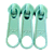Cursor Para Zíper Nº5 com 3 Unidades Cor Verde Água - Imagem 1