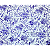 Guardanapo para Decoupage 33x40 Ramos Azul e Branco - Imagem 1