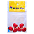 Kit de Botões com 2 Furos para Artesanato Coração Vermelho 6 Peças - Imagem 1