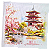 Guardanapo para Decoupage 33x33 Templo Japonês - Imagem 2