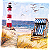 Guardanapo para Decoupage 33x33 Farol na Praia - Imagem 2